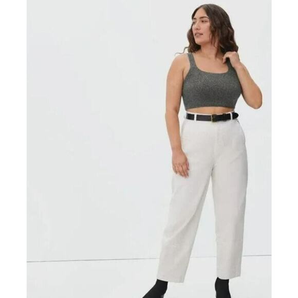 Everlane Yak Wool Blend Crop Tank Dark Gray Cozy Stretch Knit XS NWT - Picture 1 of 4